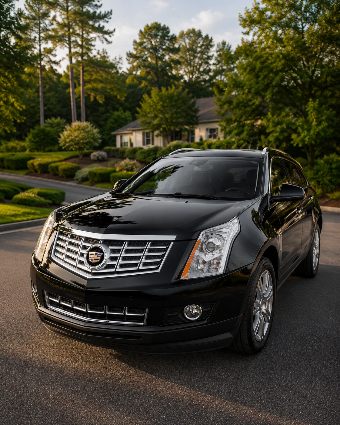 Black Cadillac transportation vehicle